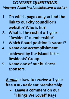 Questioner Contest WEBSITE CONTEST! (Last Chance) – ISLAND LAKES RESIDENTS' GROUP